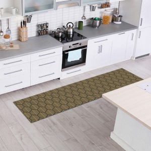 Tapis déco PVC Noir et Or Art déco