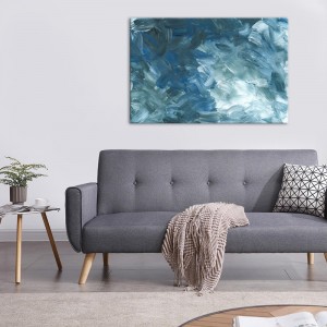 Tableau en toile déco intérieur murale Peinture Bleu