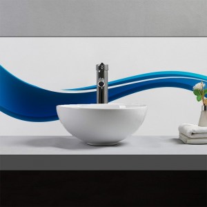Crédence déco salle de bain vasque motif Vague