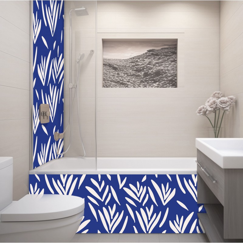 Crédence Salle de bain Formes organiques feuilles