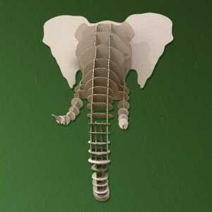 Trophée mural décoratif Éléphant en polystyrène