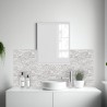 Crédence Salle de bain lignes abstraites grises Crédence Salle de bain lignes abstraites grises