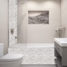 Crédence Salle de bain lignes abstraites grises Crédence Salle de bain lignes abstraites grises