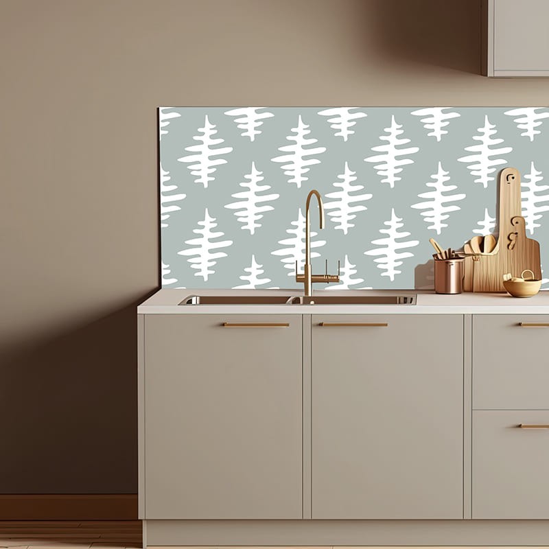 Crédence Cuisine motifs abstraits losanges