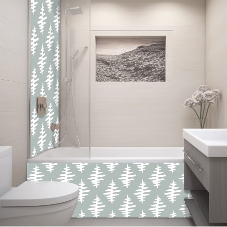 Crédence Salle de bain motifs abstraits losanges