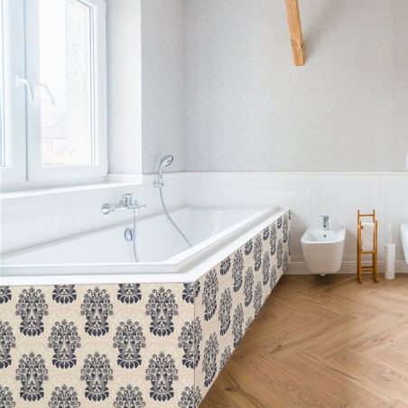 Crédence déco salle de bain tablier de baignoire motif baroque