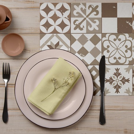 Set de Table carreaux à motifs géométriques