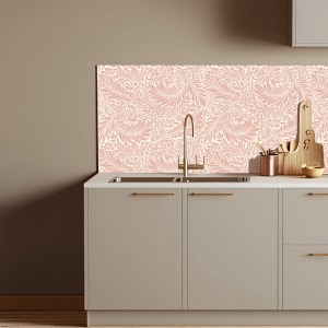 Crédence Cuisine floral couleur unie