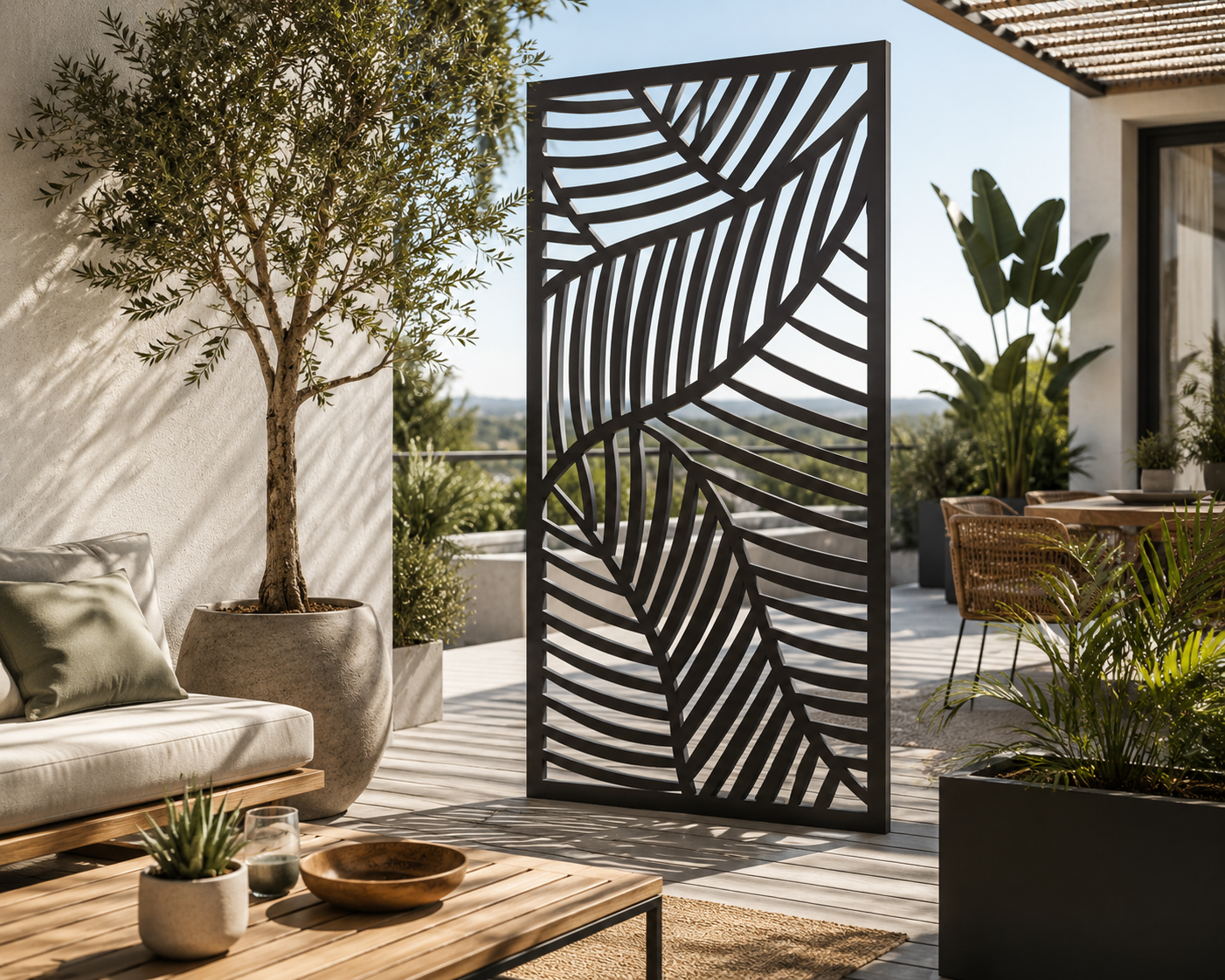 Claustra exotique pvc noir