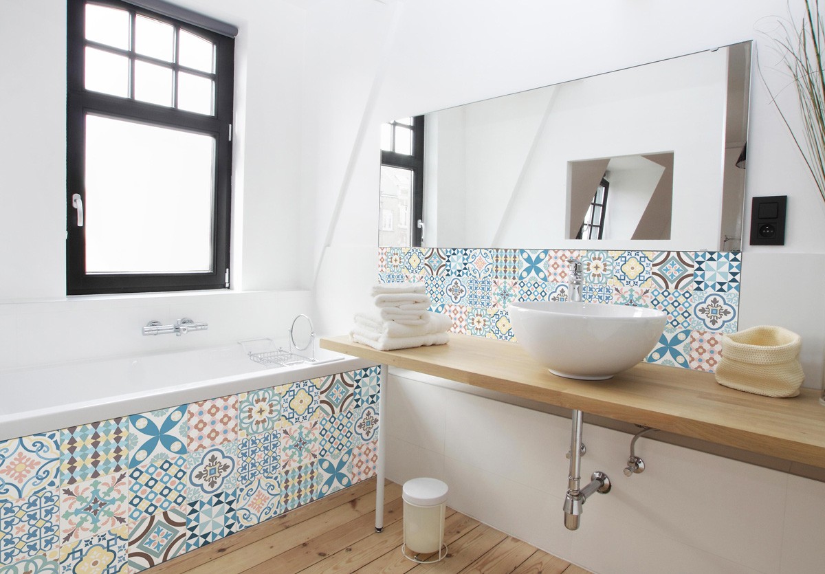 Crédence salle de bain sur mesure : la solution déco tendance en alu Dibond et PVC imprimé